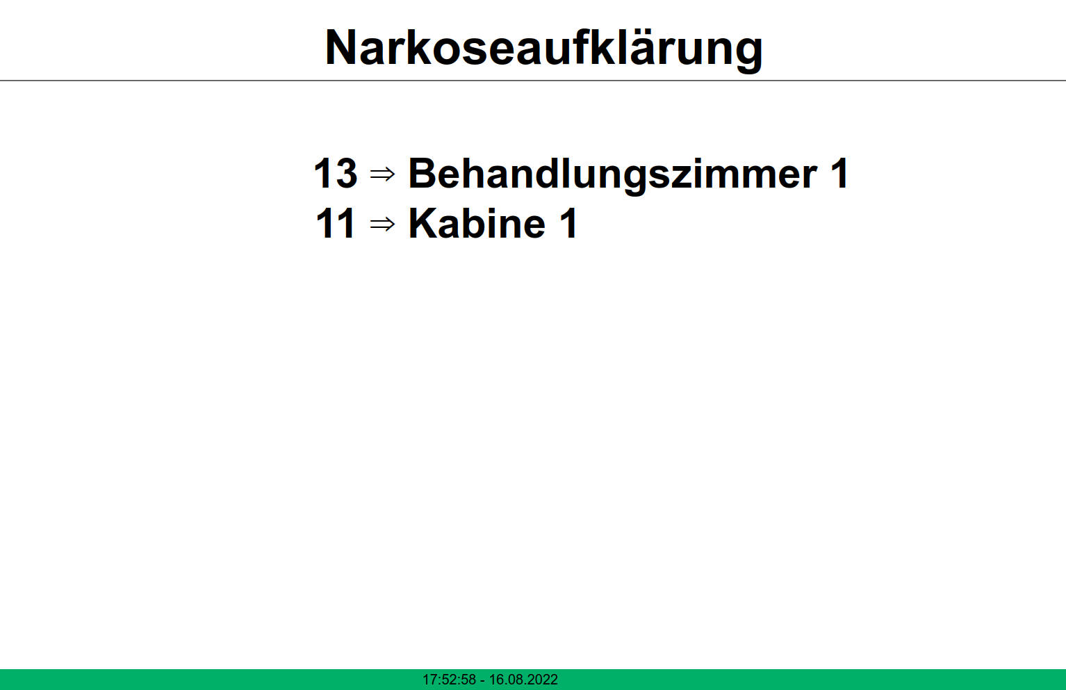 Automatisch erstelltes Protokoll (Testpatient)